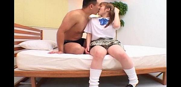  Japanes teen in school uniform gets fucked Uncensored